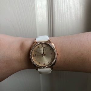 Women’s white and gold watch, NWOT